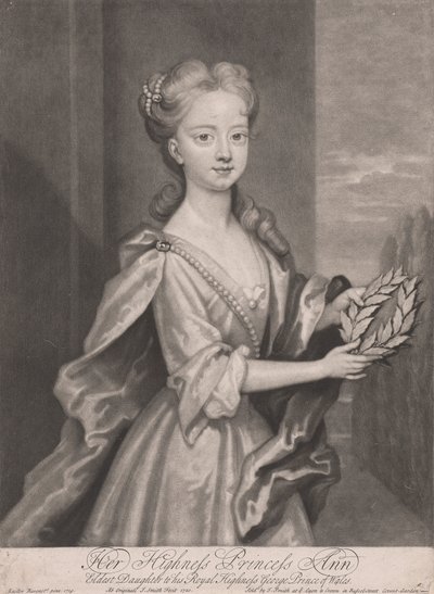 صاحبة السمو الأميرة آن ، الابنة الكبرى لصاحب السمو الملكي جورج أمير ويلز ، 1720 بواسطة جون سميث