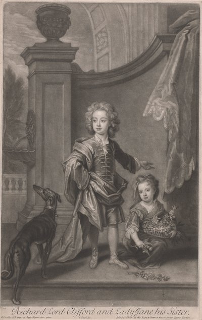 ريتشارد ، لورد كليفورد (1695-1753) وأخته ليدي جين بويل (ت 1780) بواسطة جون سميث
