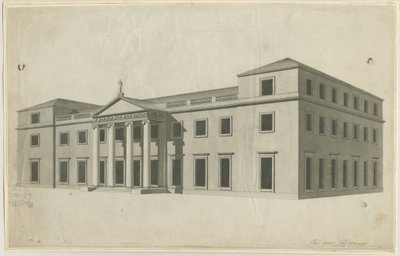 قاعة تشيلنجتون: رسم بالقلم الجاف والغسيل ، و [؟ 1780s] بواسطة جون سوان