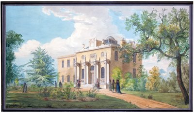 Pitzhanger Manor ، Ealing ، 7 نوفمبر 1800 (قلم وحبر مع مرحاض على ورق) بواسطة جون سوان