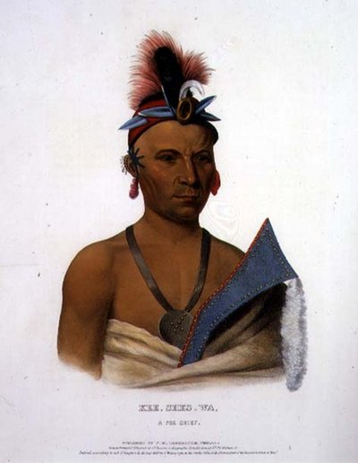 Kee-Shes-Wa، A Fox Chief، pub. بواسطة FOW Greenough بواسطة جون ت. بوين