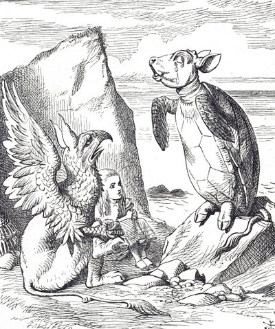 أليس و Mock Turtle و Gryphon من Alice