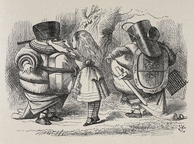 أليس تلبيس Tweedledee و Tweedledum. بواسطة جون تينيل