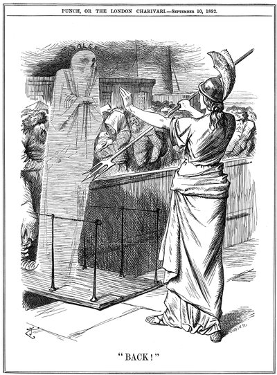 بريطانيا تعيق الكوليرا في الموانئ البريطانية ، 1892 بواسطة جون تينيل