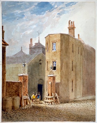 مدخل مصنع الجعة Thrale's لاحقًا بيركلي بيركنز ، ساوثوارك ، لندن ، c1820 بواسطة جون توماس سميث