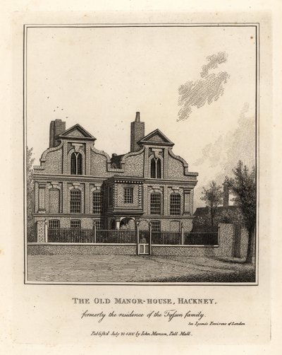 The Old Manor House ، هاكني ، سابقًا مقر إقامة عائلة تايسن بواسطة جون توماس سميث