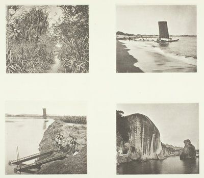طريق ريفي بالقرب من تايوانفو ، كاتاماران ، مضخات سلسلة ، نقوش صخرية ، أموي ، ج. 1868. بواسطة جون طومسون