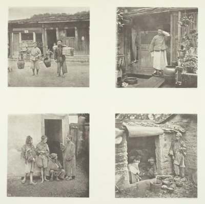 Foochow Coolies ، محقق Foochow ، رئيس اللصوص ، المتسولين الذين يعيشون في جولة ، ج. 1868. بواسطة جون طومسون