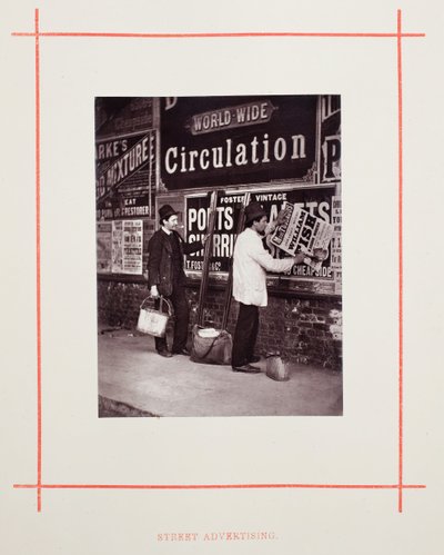 إعلانات الشوارع ، 1877. بواسطة جون طومسون