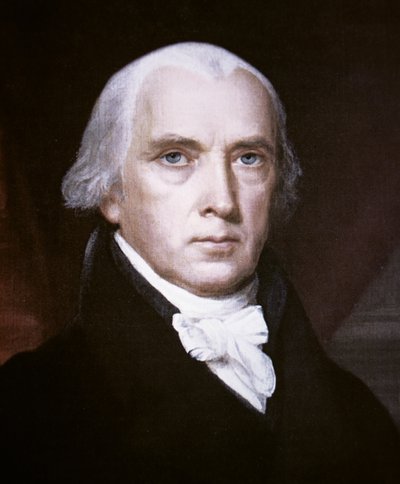 James Madison (1751-1836) (colour litho) بواسطة جون فانديرلين