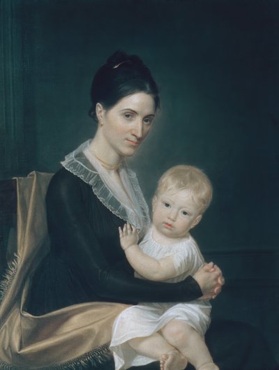 السيدة مارينوس ويليت وابنها مارينوس الابن ، كاليفورنيا. 1802. بواسطة جون فانديرلين