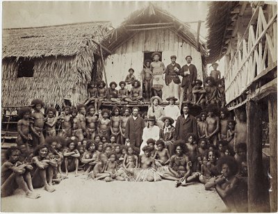 ميشن هاوس باريماتا ، أروما ، غينيا الجديدة ، 1885 (طبعة زخرفية) بواسطة جون دبليو ليندت