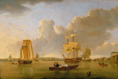 ديبتفورد على نهر التايمز مع إطلالة بعيدة عن غرينتش بواسطة John Ward of Hull