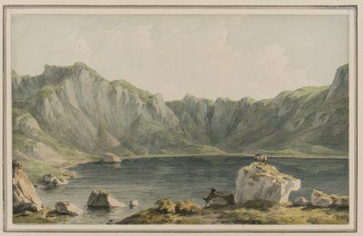 Llyn Idwal ، على نهج منه من Llyn Ogwen ، Carnarvonshire ، c.1795 (مرحاض على الورق) بواسطة جون وارويك سميث