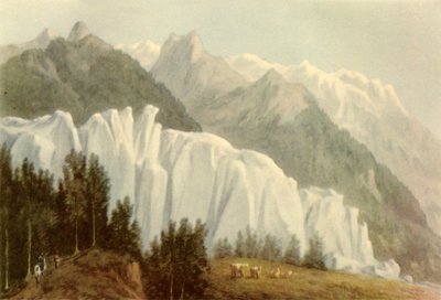 "The Glacier des Bossons، Chamonix"، 1786، 1946. بواسطة جون وارويك سميث