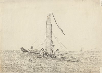 زورق شراع للأثيهي بواسطة John Webber