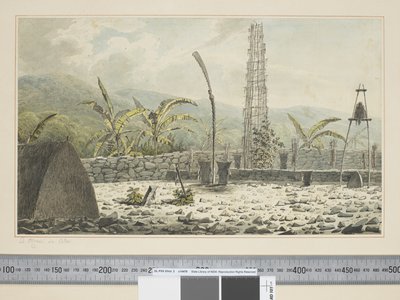 F.17 A Morai ، في Atooi ، حوالي 1773-84 (ألوان مائية) بواسطة جون ويبر