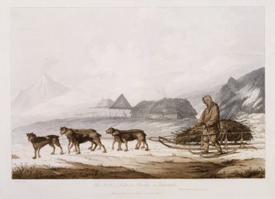 The Narta ، أو Sledge for Burdens in Kamtschatka ، من "Views in the South Seas" ، الحانة. 1789 بواسطة John Webber