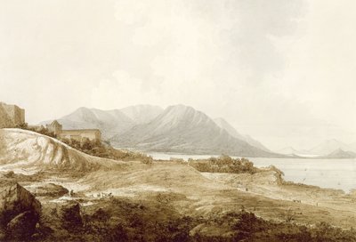 منظر في ماكاو ، بما في ذلك مقر إقامة Camoens ، حيث كتب كتابه Lusiad من الحانة "Views in the South Seas". 1788 بواسطة جون ويبر