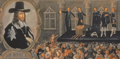 تمثيل شاهد عيان لإعدام الملك تشارلز الأول عام 1649 (تفاصيل 70021) بواسطة جون ويسوب