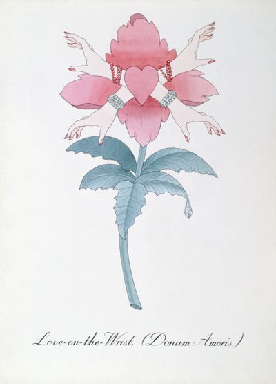 رسم توضيحي لـ Love-on-the-Wrist (Donum Amoris.) من "The Bogus Book of Botany" لجون وير بواسطة جون وير