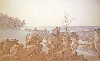منظر في Bridewell (قلم وحبر وأزرق ورمادي يغسل على الورق) بواسطة جون وايت أبوت