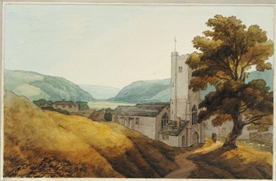 من فناء الكنيسة في Dulverton ، سومرست ، 1800 بواسطة جون وايت أبوت