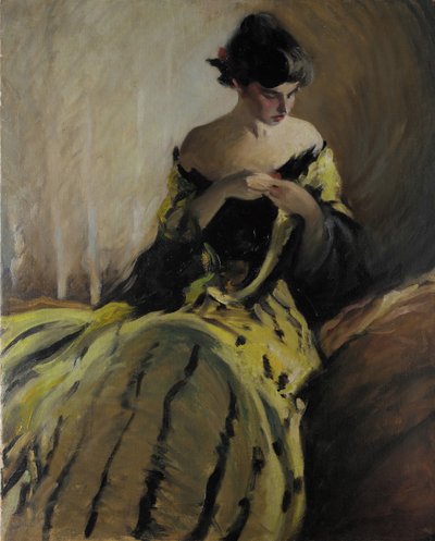 دراسة في رسم النفط الأسود والأخضر ، كاليفورنيا. 1906. بواسطة جون وايت الكسندر