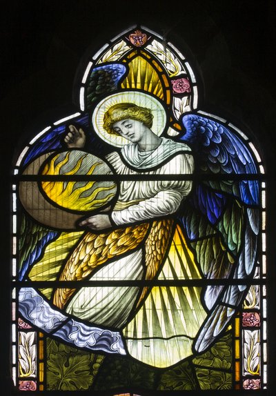 Angel Holding The Sun، c.1889 بواسطة جون ويليام براون
