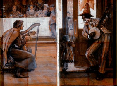 Minstrelsy ، كما كان - وماذا أتى (لون الجسم ، قلم رصاص ومرحاض على ورق) بواسطة جون ويليام براون
