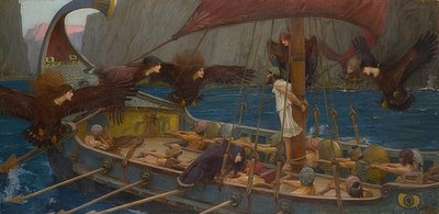 أوديسيوس وصفارات الإنذار. 1891 بواسطة جون وليام ووترهاوس