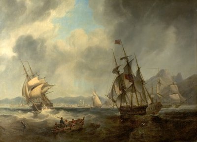مشهد في البحر الأبيض المتوسط ، 1842 بواسطة جون ويلسون كارمايكل