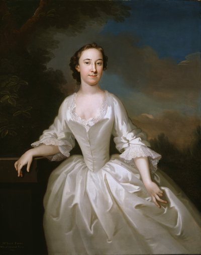 صورة لوسي باري ، زوجة الأدميرال باري ، 1745-1749. بواسطة جون ولاستون