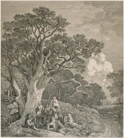 غجر في الغابة ، بعد توماس غينزبورو ، 1740-1780. بواسطة جون وود