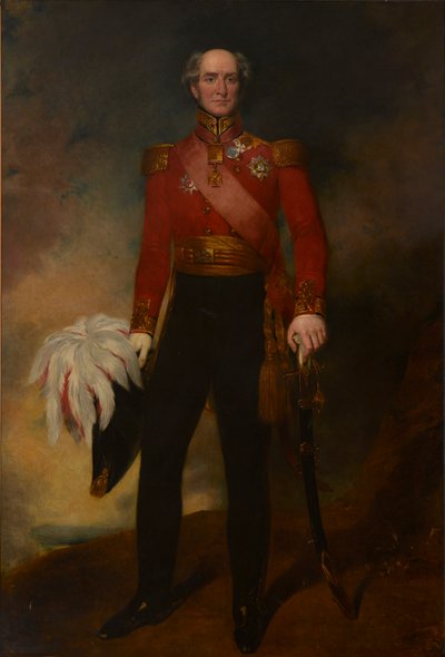 صورة اللفتنانت جنرال السير إدوارد بارنز (1776-1838) (زيت على قماش) بواسطة جون وود