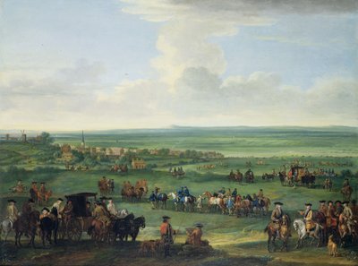 جورج الأول (1660-1727) في نيوماركت ، 4 أو 5 أكتوبر 1717 ، حوالي 1717 (زيت على قماش) بواسطة جون ووتون