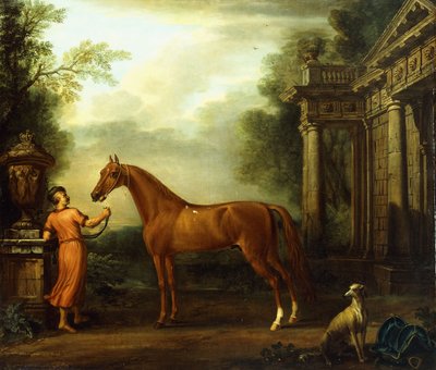 The Chestnut Arabian of Hampton Court ، c.1726 بواسطة جون ووتون