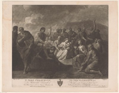 Prediking van Johannes de Doper القديس يوحنا الكرازة في البرية (العنوان على وجوه) بواسطة فيليبو لوري