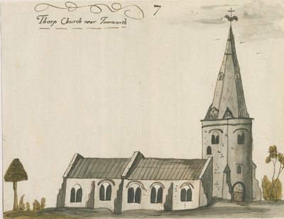 كنيسة ثور قسطنطين: الرسم بالألوان المائية ، بدون تاريخ [ج 1784] بواسطة جون رايت