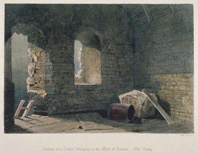 منظر داخلي لبرج تابع لجدار لندن في أولد بيلي ، مدينة لندن ، 1851 بواسطة جون ويكهام آرتشر