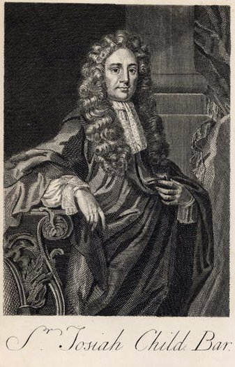صورة للسيد جوزيف تشايلد (1630-1699) ، منقوش بواسطة ميشيل فان دير غوت (1660-1725) بواسطة John after Riley
