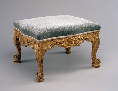 كرسي ، c.1757 (خشب الجير ، مذهب ومفروشات) بواسطة John attr.to Vardy