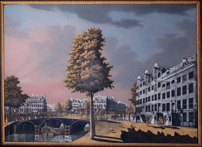 منظر لـ Herengracht يطل على Binnenamstel و Nieuwe Herengracht ، أمستردام ، 1776 بواسطة جوناس زونر