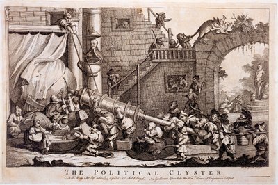 The Clyster السياسي ، مطبوع بقلم ويليام هوغارث ، 1757 بواسطة جوناثان سويفت