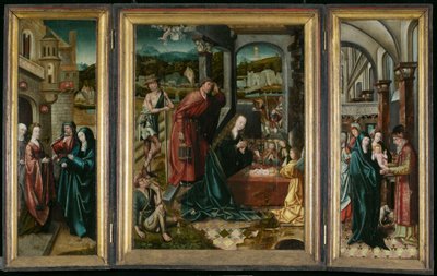 لوحة ثلاثية بيت لحم ، حوالي 1540 (رسم على الخشب) بواسطة Joos van (Attr. To) Cleve