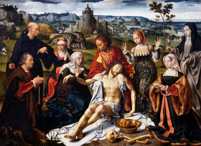 Deposition of Christ, detail from the Altarpiece of the deposition from the Church of the Friars Minor in Genoa, c.1520 بواسطة جوس فان كليف