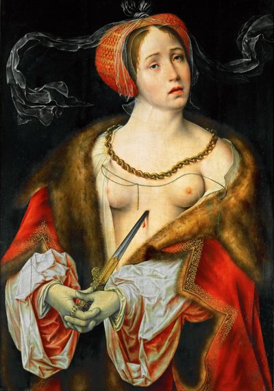 الفن الهولندي المبكر: Lucrece - Lucretia par Cleve، Joos van (حوالي 1485-1540) ، حوالي 1521-1525. زيت على خشب ، 75.7x53.9. متحف تاريخ الفن ، فيين بواسطة جوس فان كليف