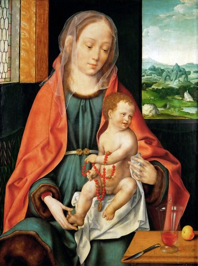الفن الهولندي المبكر: العذراء والطفل par Cleve ، Joos van (حوالي 1485-1540) ، حوالي 1530. زيت على خشب ، 74،3x56. متحف تاريخ الفن ، فيين بواسطة جوس فان كليف