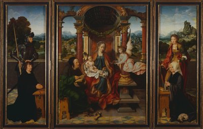 العائلة المقدسة ، حوالي 1530 ، بواسطة Joos Van Cleve (1485-1540) ، بالثلاثي. بلجيكا بواسطة جوس فان كليف