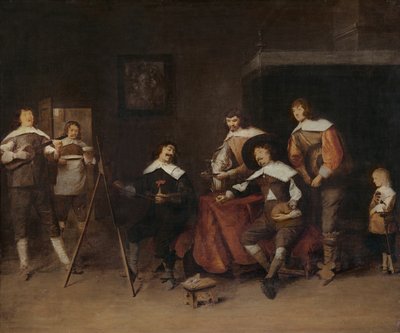 فنان يرسم صورة لورد شاب في أنتويرب بواسطة Joos van Craesbeeck